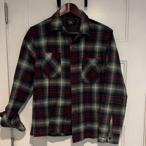 Ralph Lauren Double RL Red and Green Plaid Button Down Shirt